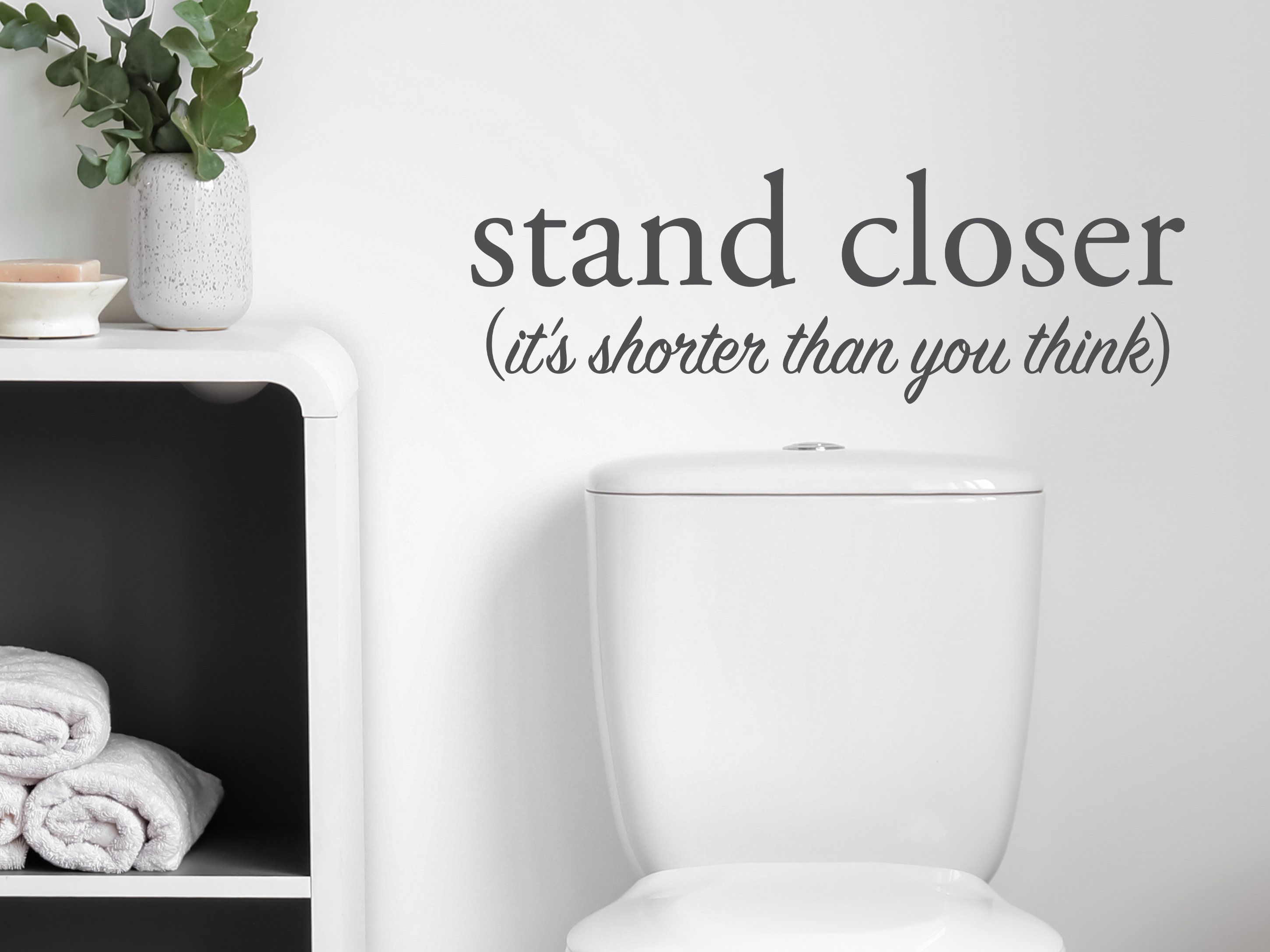 Targa In Metallo Divertente 40x10 Cm - "Stand Closer It's Shorter Than You Think", Vintage Per Parete, Bar, Casa