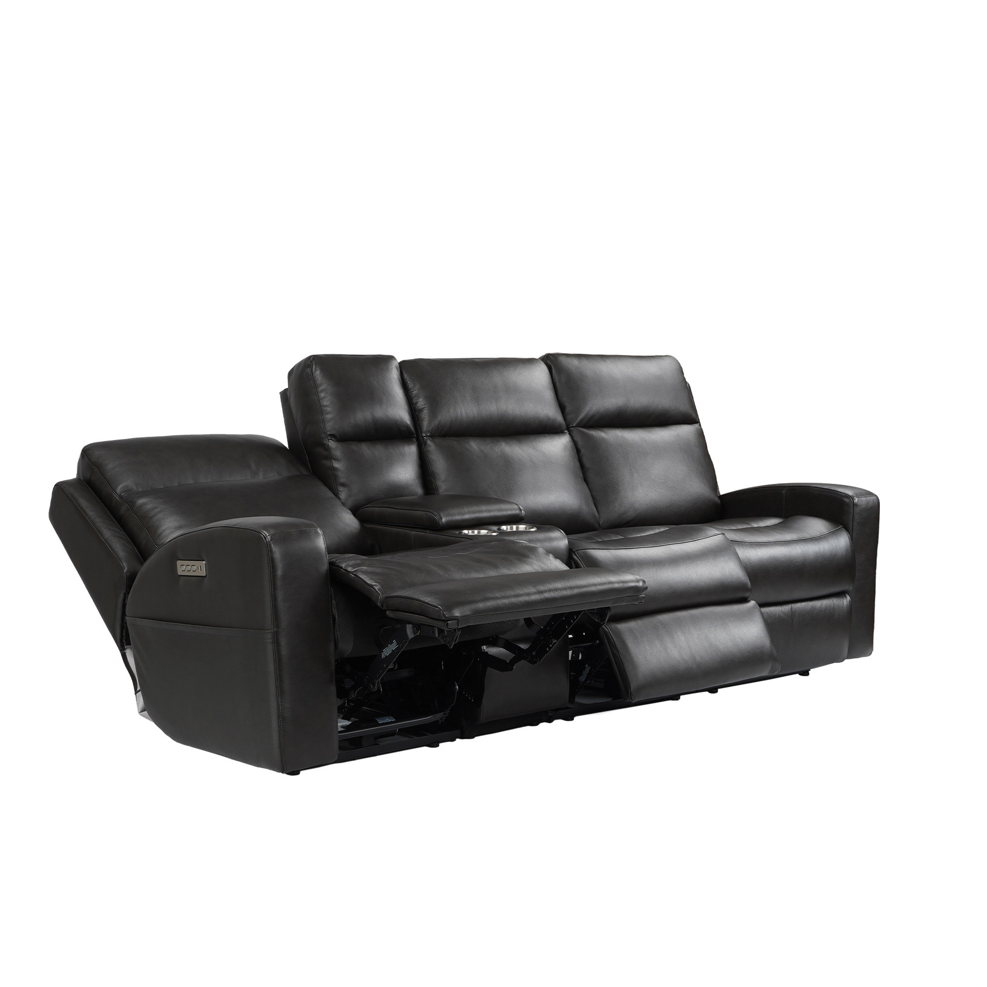 Latitude Run® 103" Genuine Leather Square Arm Reclining Sofa Wayfair