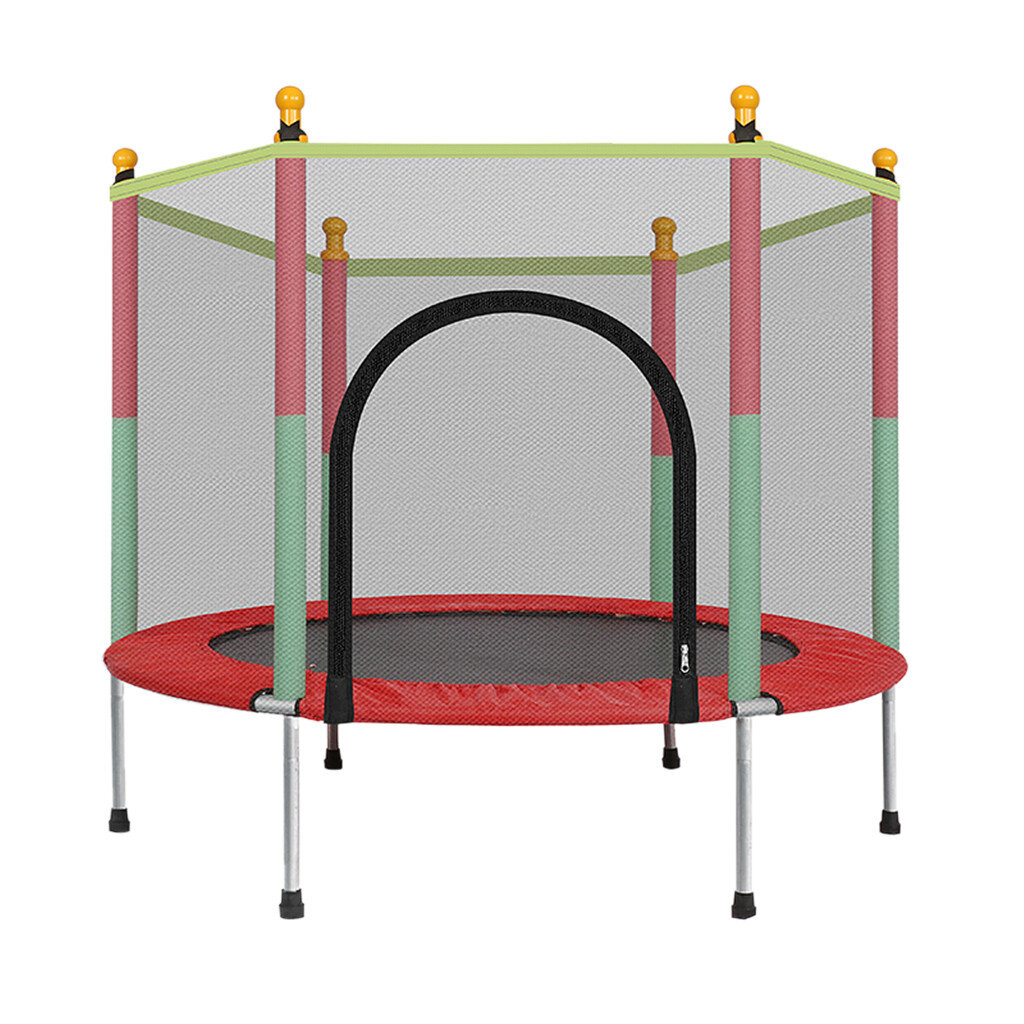 48 inch Trampoline for Kids Adult Indoor Outdoor Large Jumping Trampoline with Safety Enclosure Net Recreational Trampolines 