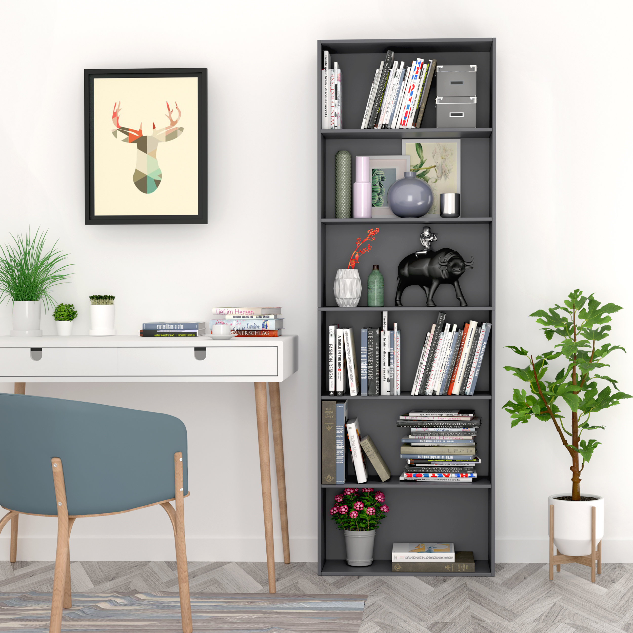 Wade Logan® Langner 70.8'' H x 23.6'' W Standard Bookcase & Reviews |  Wayfair