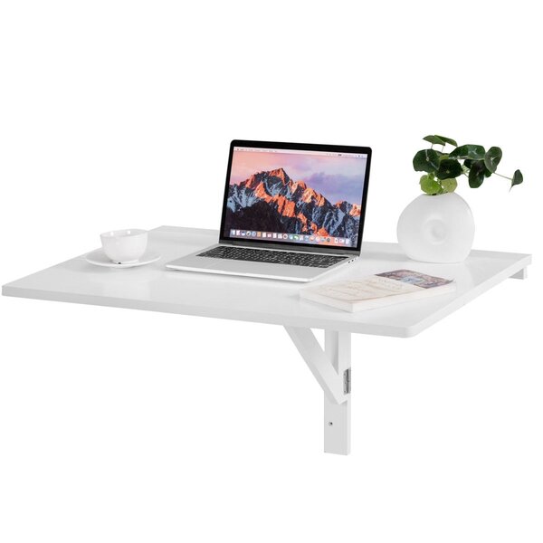 22 Sizes Drop-Leaf Folding Dining Table For Small Spaces Convertible Desk Computer Desk Wall Folding Table White