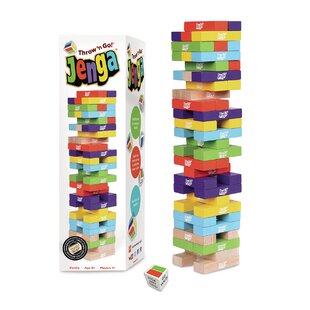 Vintage Jenga Throw N Go Replacement 26 Blocks Pieces Parts 