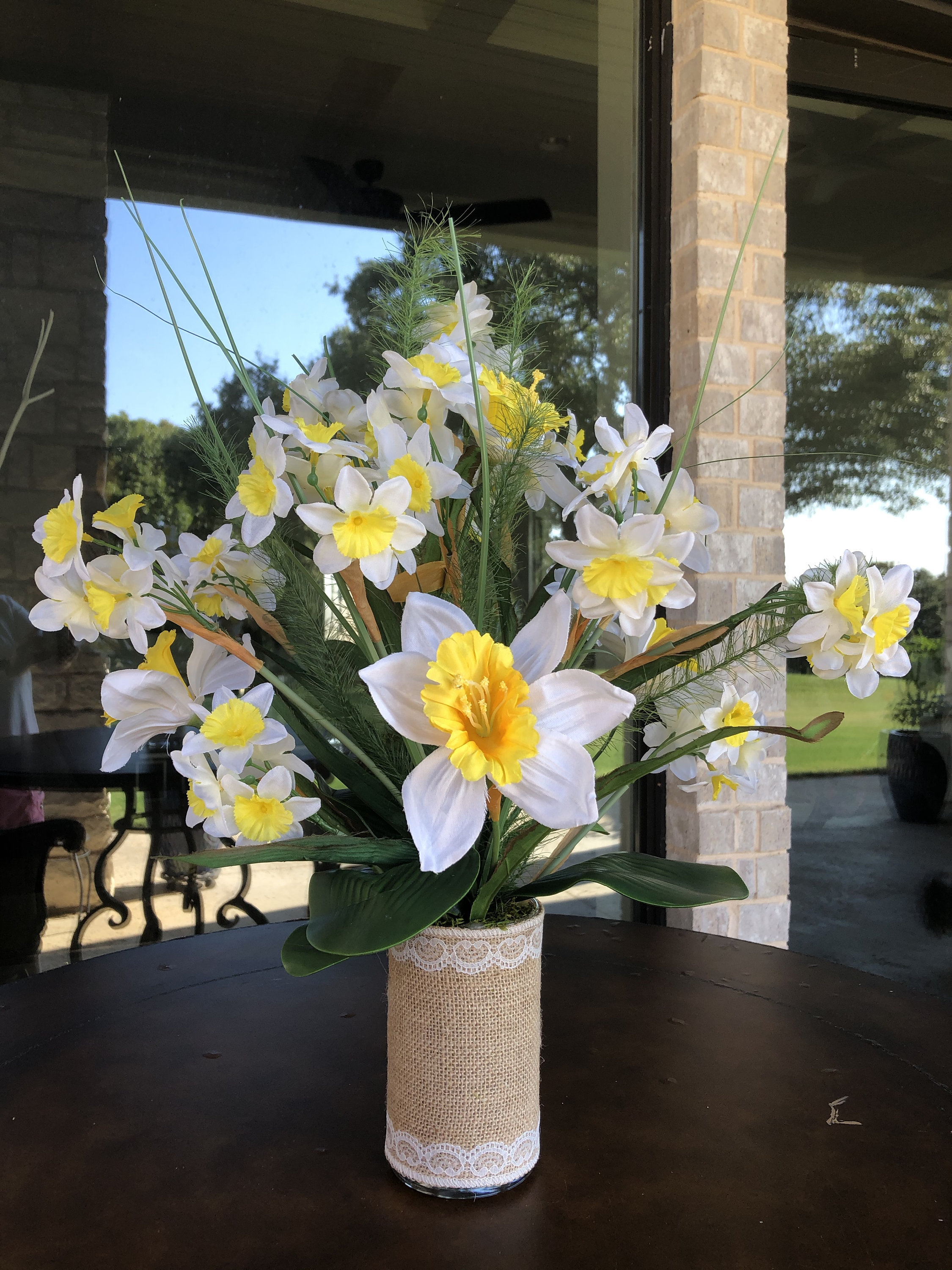 Primrue Daffodil Floral Arrangement in Vase Wayfair