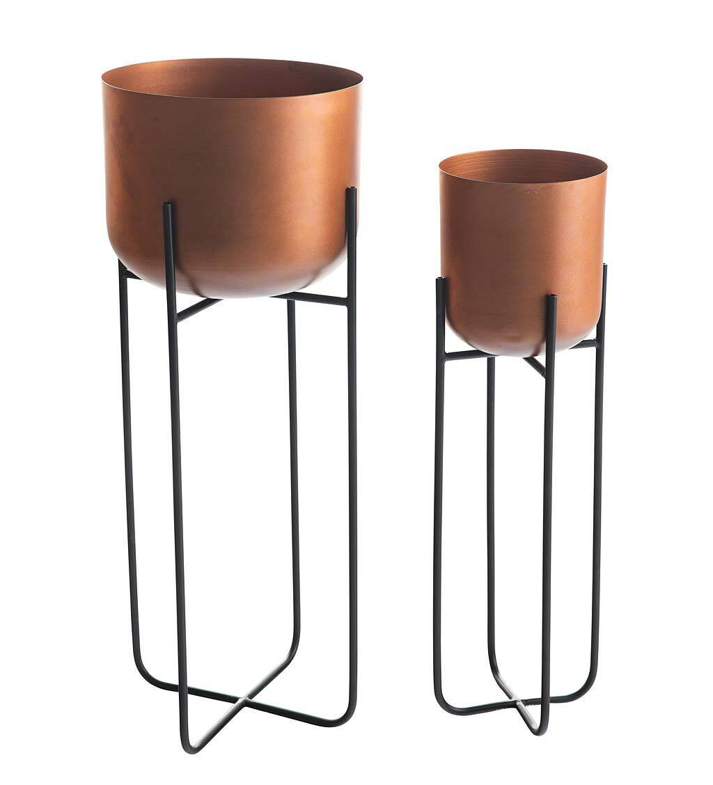 Latitude Run® 2Piece Copper Pot Planter Set Wayfair