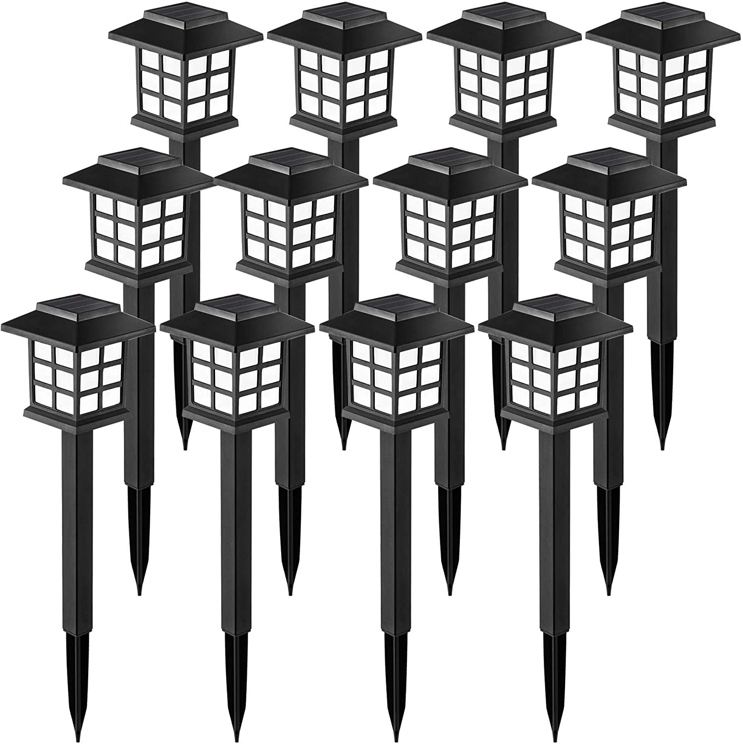 BTY Solar Garden Lights Outdoor Waterproof Landscape LED Lights Pathway