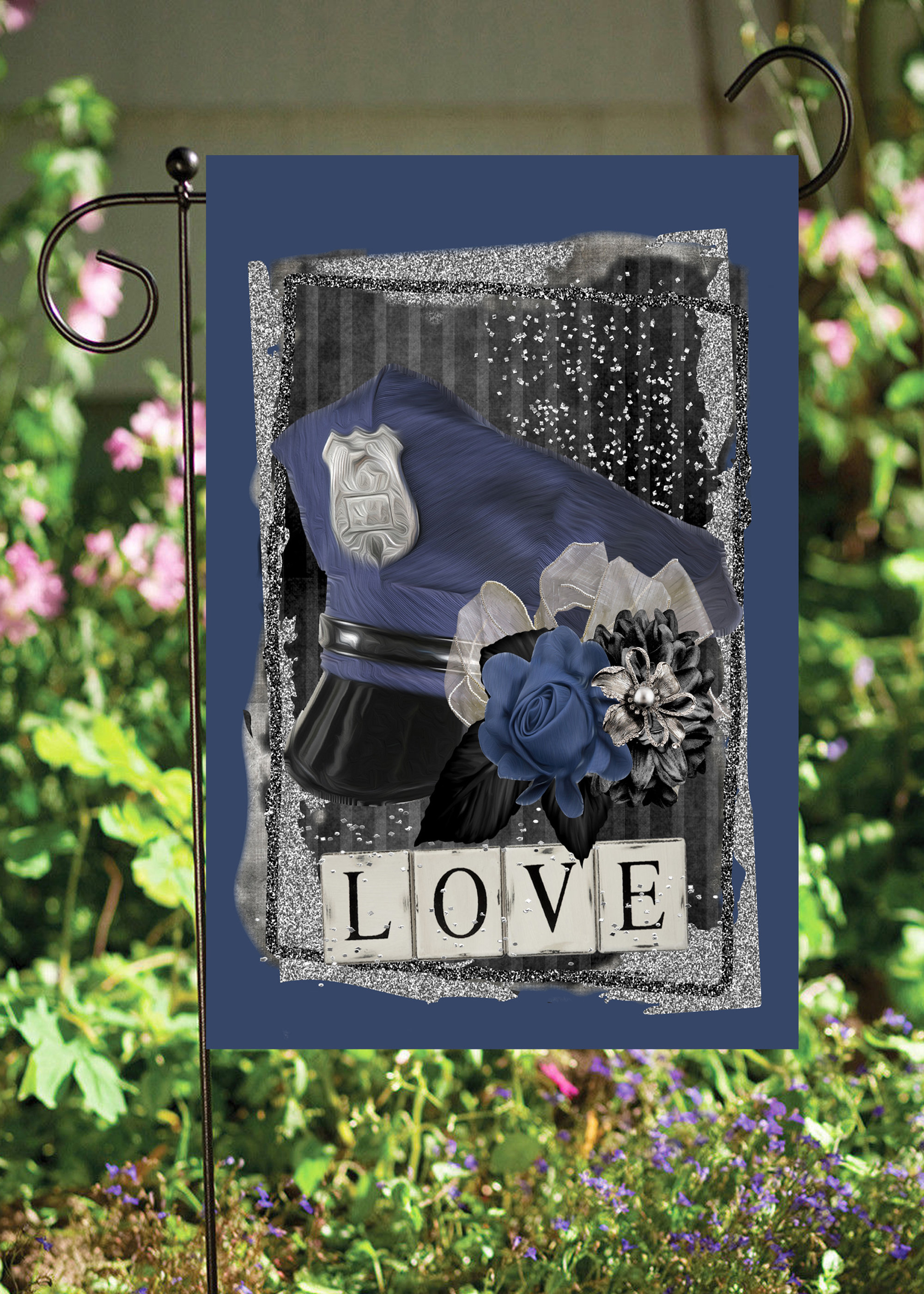 Flags Galore Decor and More Police Hat 2Sided Polyester 18 x 12 in. Garden Flag Wayfair