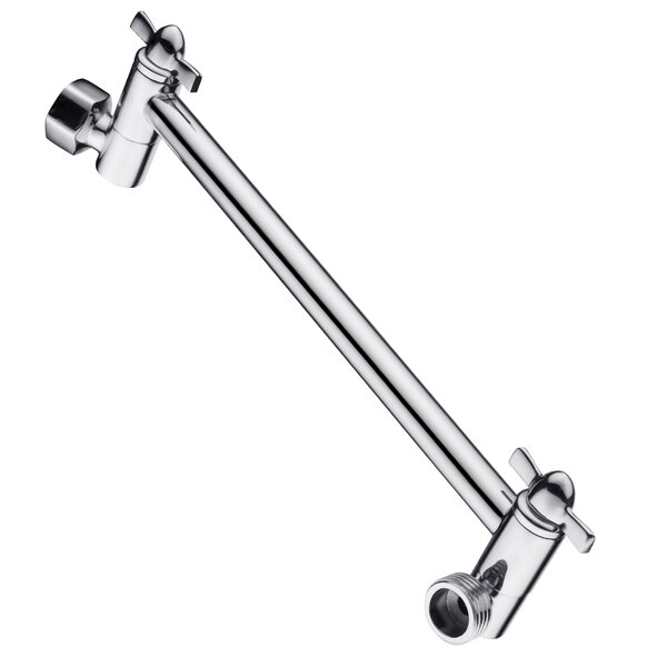 5 Function Shower Head with 9'' Adjustable Shower Arm Chrome Finish 