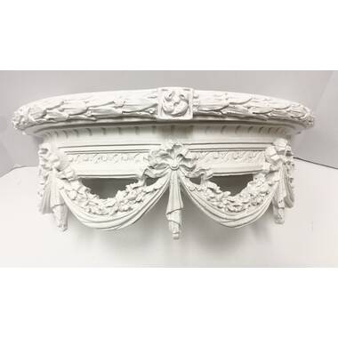 Rococo English Antique Replica Crown of Court Carved Display Wall Niche 