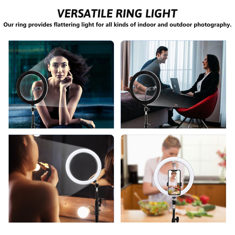 CO-Z Dimmable Ring Lighting Kit Tripod with Light Stand & Reviews | Wayfair