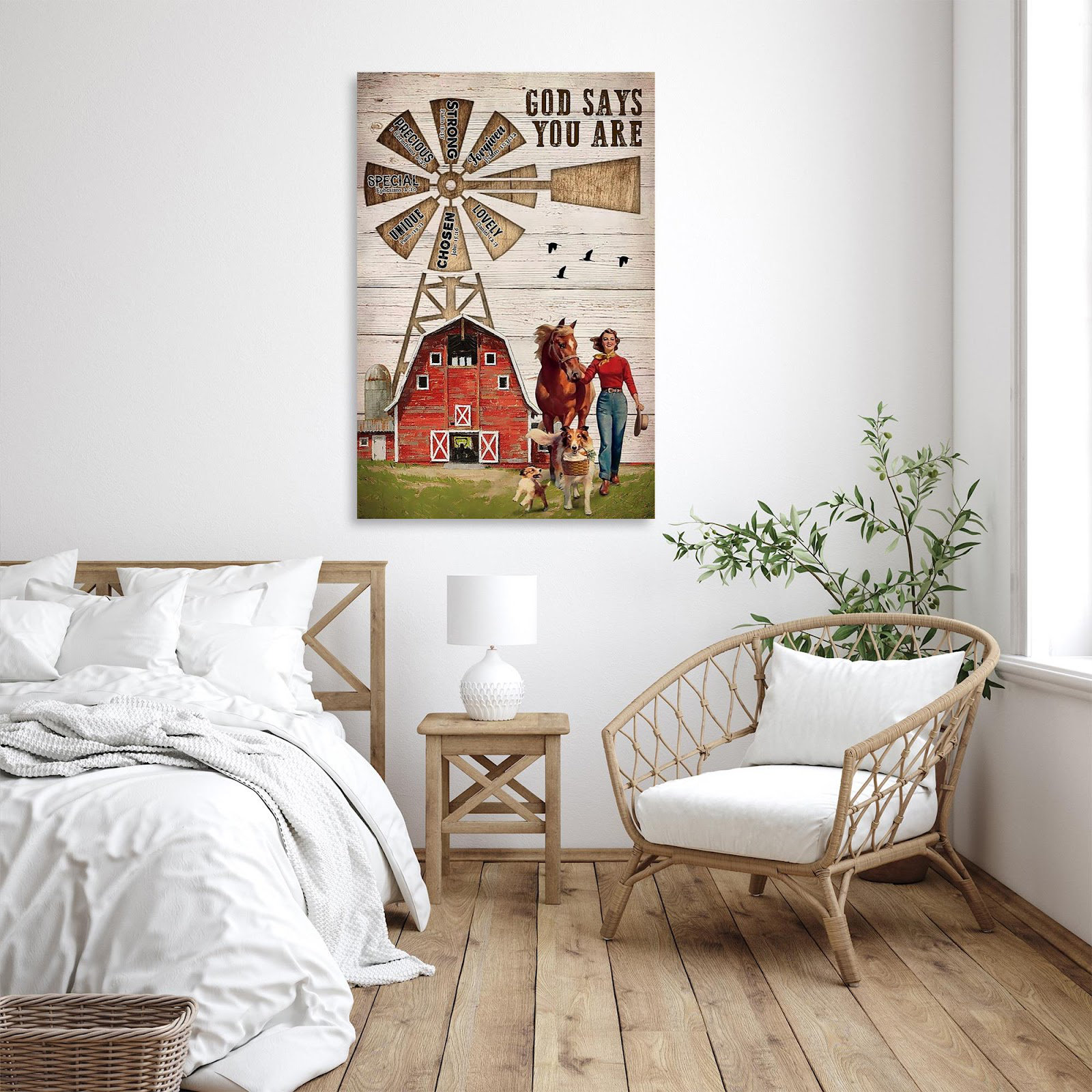 Trinx Horse God Say You Are Farm Girl Animals Lover - Wrapped Canvas  Graphic Art | Wayfair