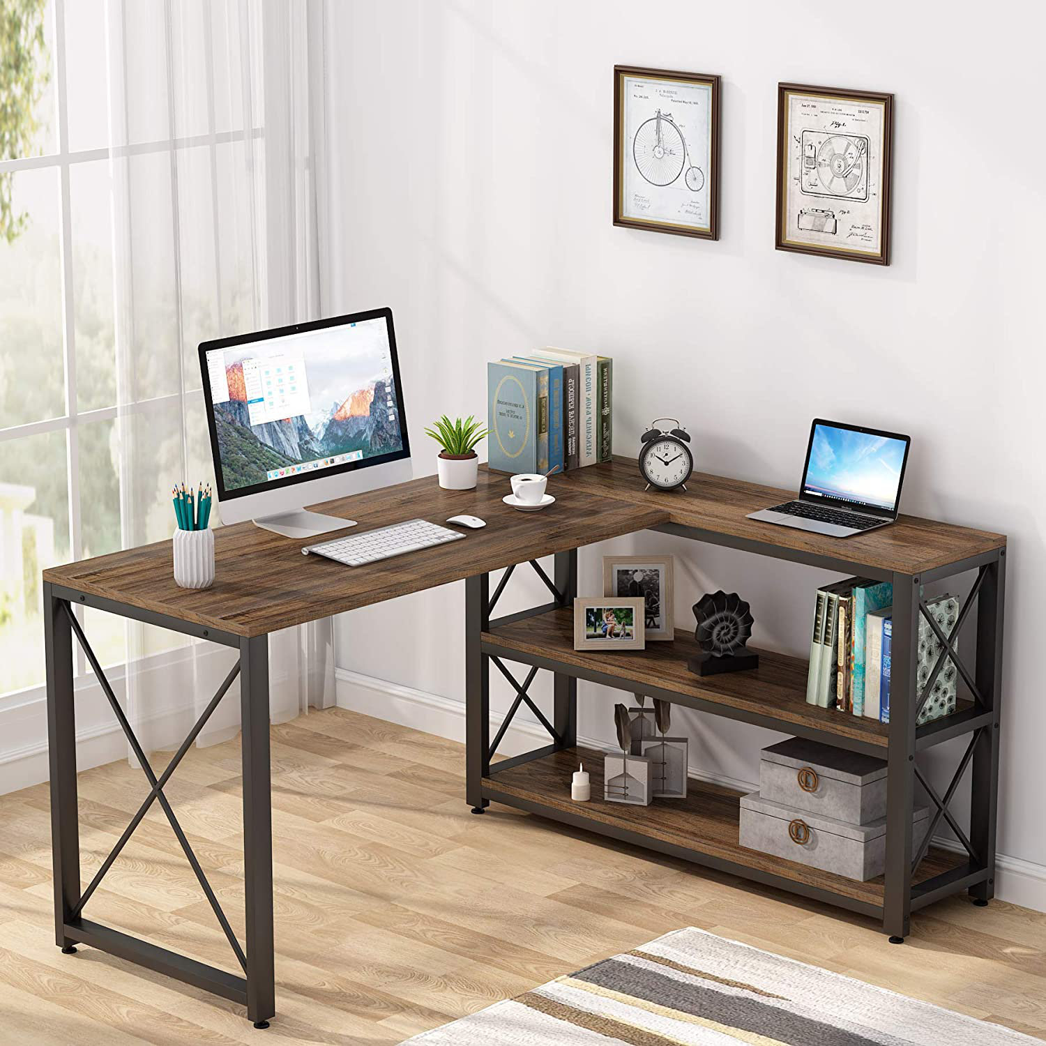 Inbox Zero 52.75'' Desk & Reviews Wayfair