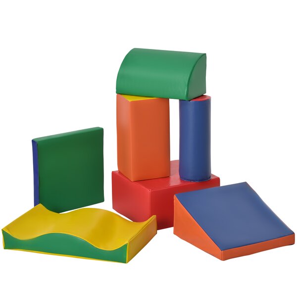 ECR4Kids SoftZone Patchwork Blocks, Contemporary, Foam Cubes, Building  Toddler 12-Piece並行輸入