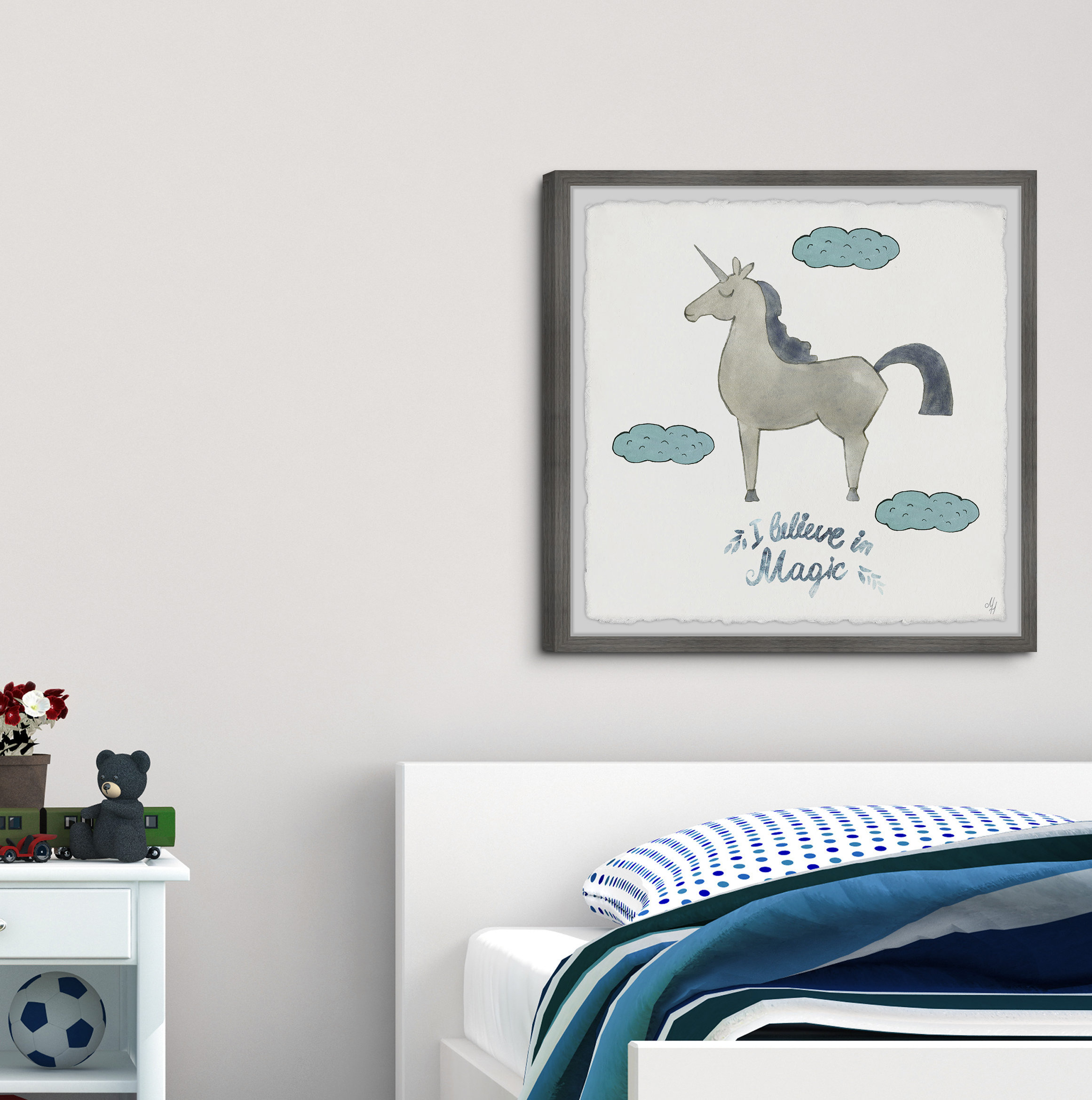 Isabelle & Max™ Dahill 'I Believe in Magic Unicorn' Framed Art Wayfair
