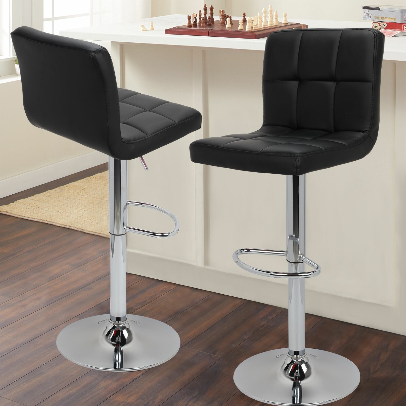 dexter swivel leather counter stool