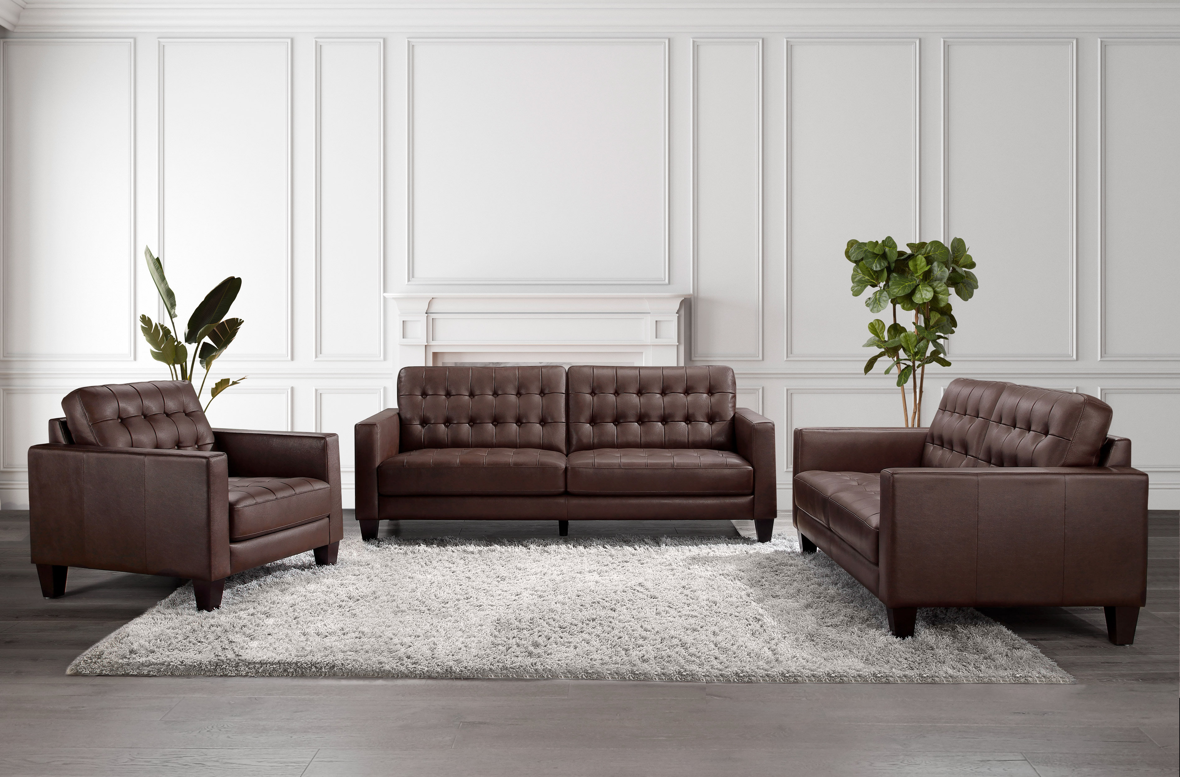 Latitude Run?? Alleghanyville 3 Piece Leather Living Room Set Wayfair