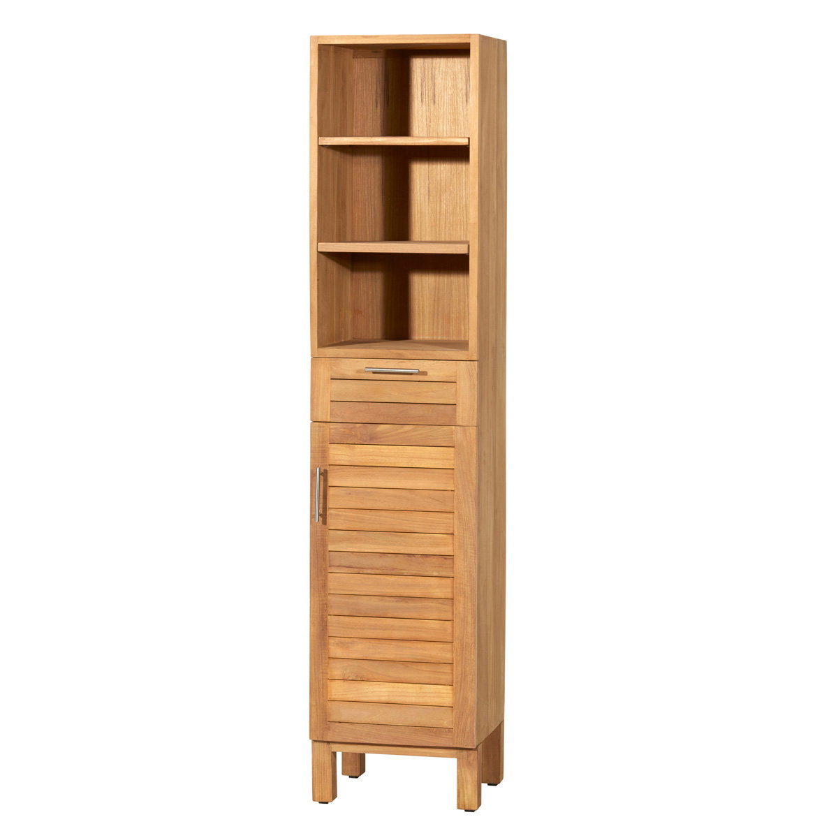 Tikamoon Solid Wood Freestanding Tall Bathroom Cabinet | Wayfair.co.uk