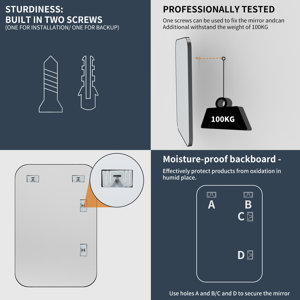 Latitude Run Liedson Rectangle Metal Wall Mirror | Wayfair.co.uk