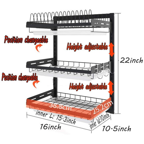waveflower Stainless Steel Dish Rack | Wayfair