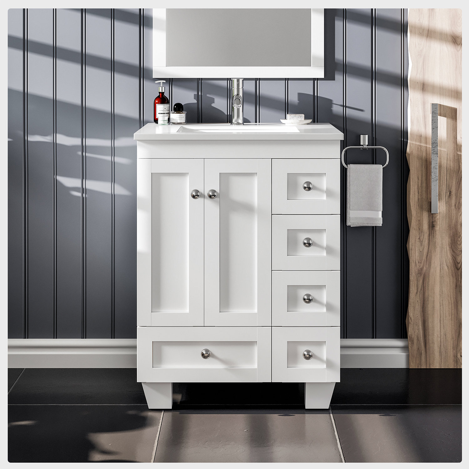 Lark Manor Ailpein 24'' Freestanding Single Bathroom Vanity with