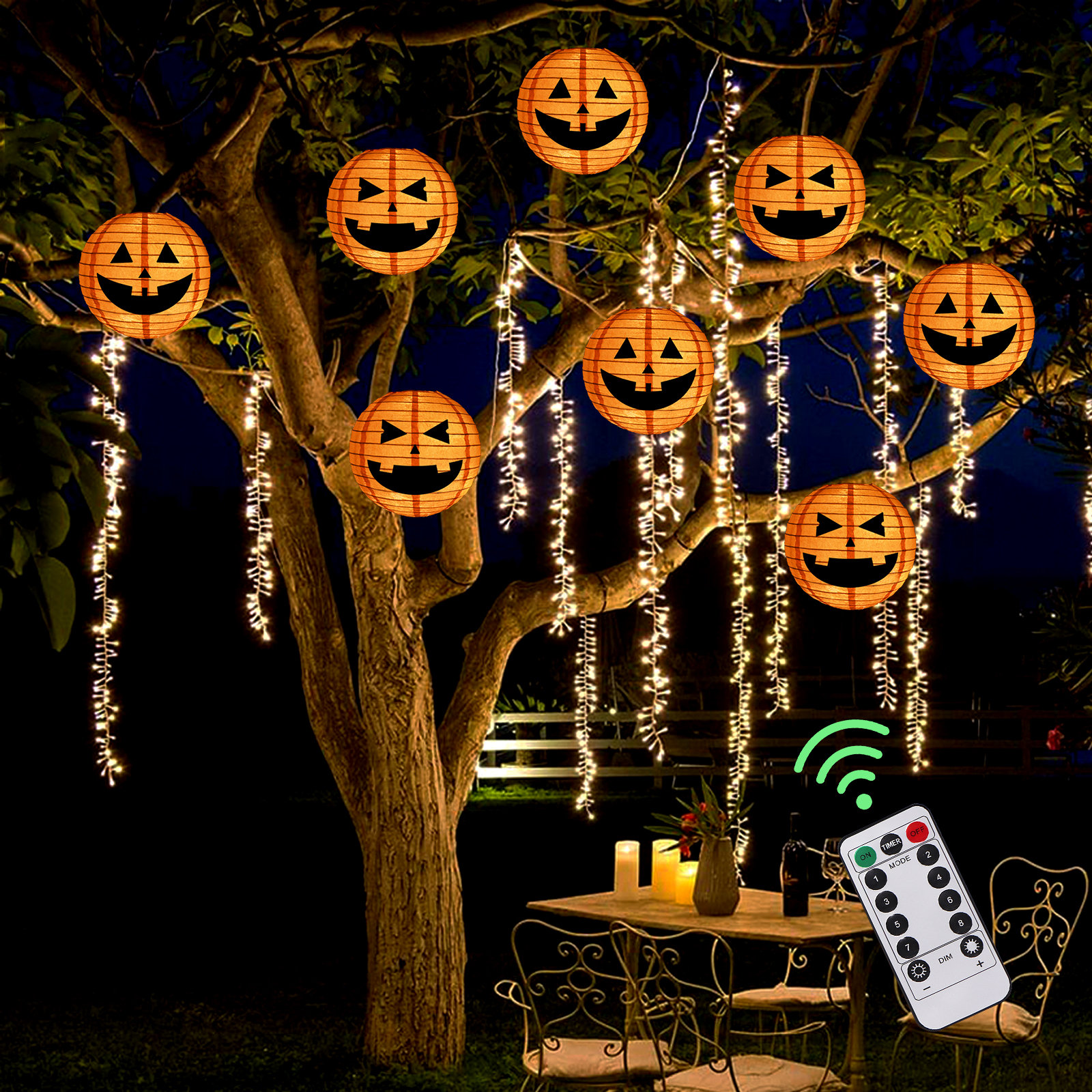 Halloween Decor Pumpkin Fairy Lights Solar 6m 30 Led 名作