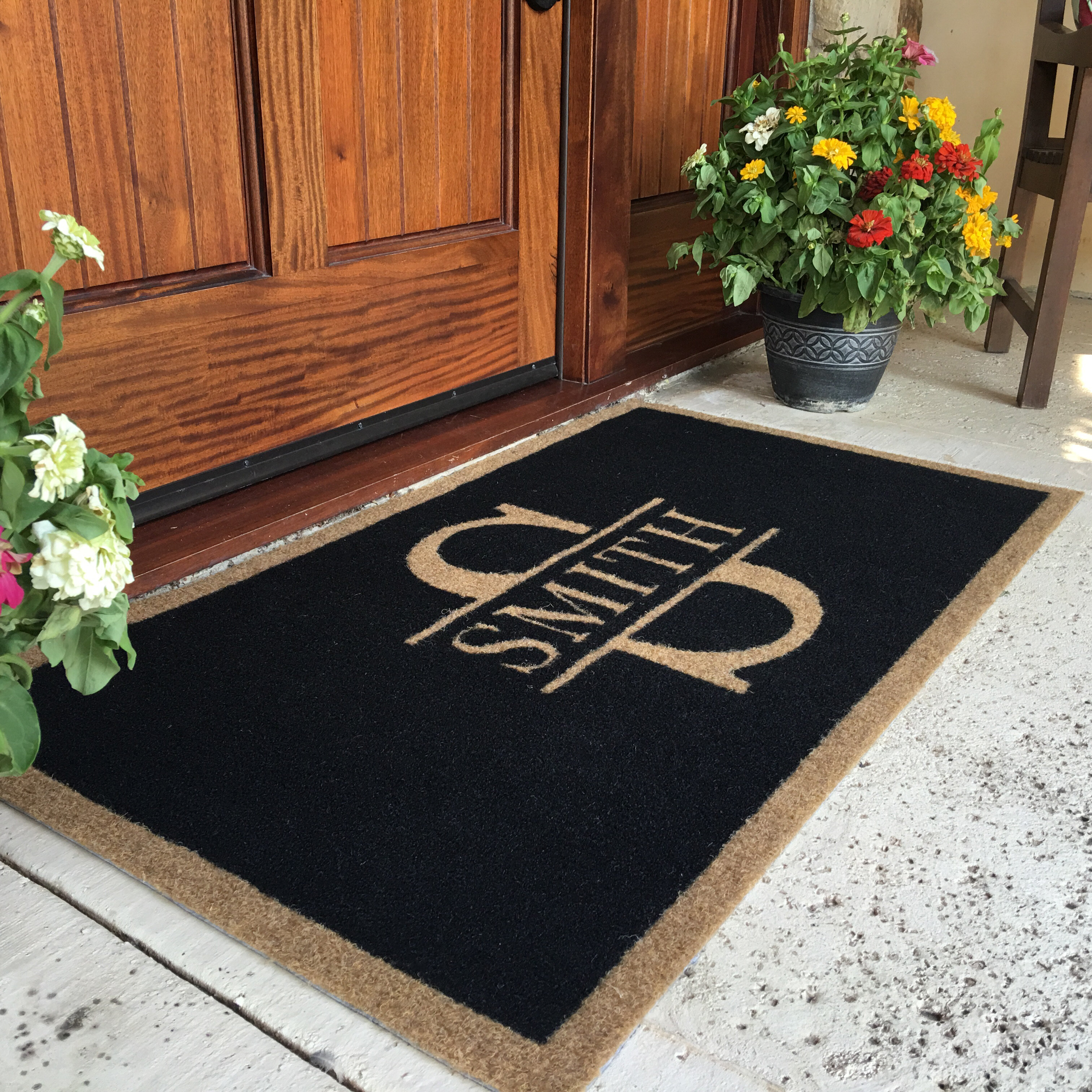 Custom Outdoor Door Entrance Floor Mat Non Slip Rubber Rug Carpet Doormats 