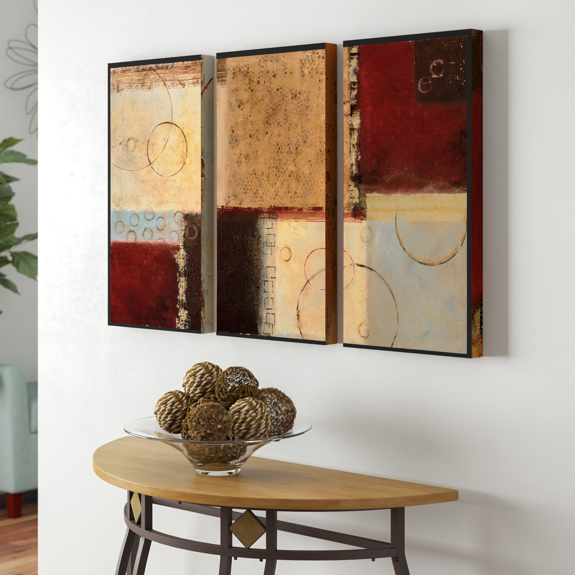 ArtWall 'Detroit' 3 Piece Gallery Wrapped Canvas Set  Extra Large 
