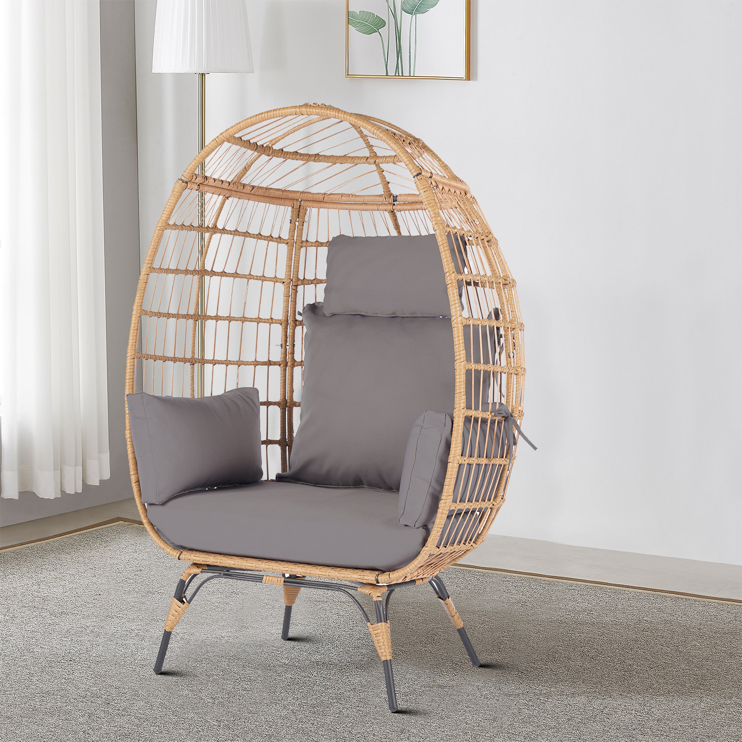 Dakota Fields Vintage Farmhouse Style FloorStanding Swings Chair With