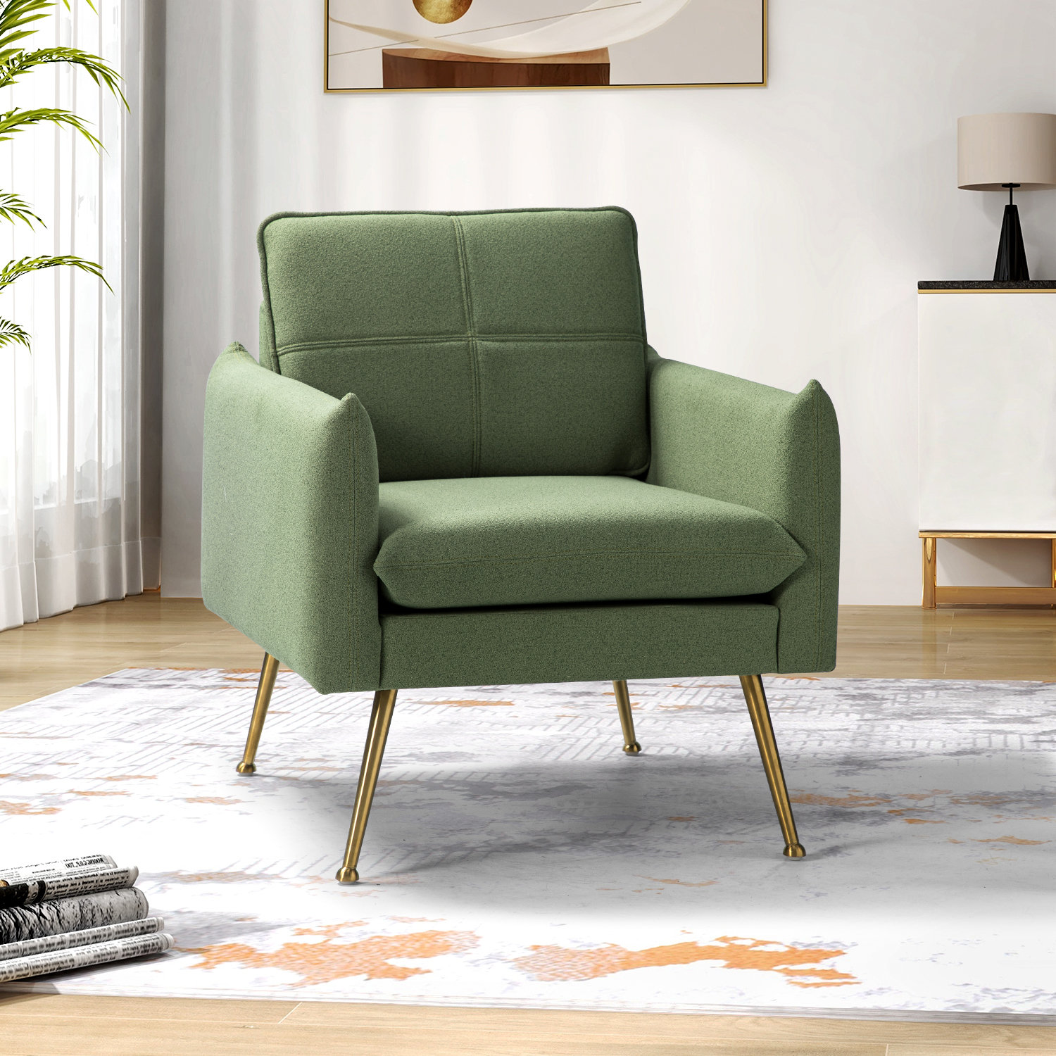 Mercer41 Keiaira 30" Wide Polyester Armchair Wayfair