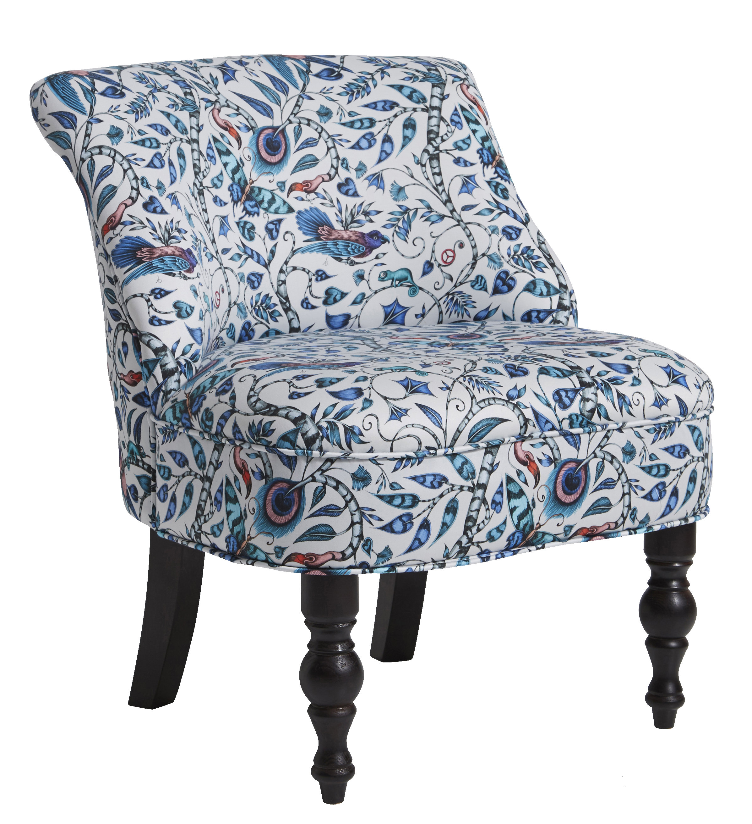Emma J Shipley for Clarke & Clarke Langley Rousseau Blue Chair