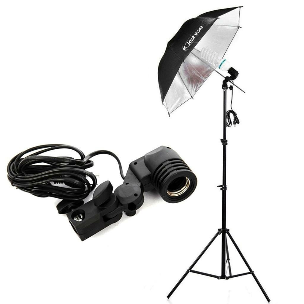 Photo Studio Video White Umbrella Lite Flash Kit 