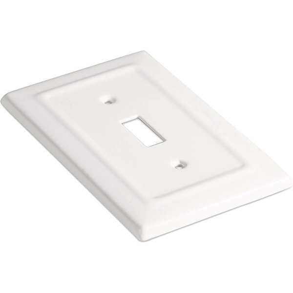 7-Gang Toggle Painted Smooth WHITE Steel Wall Plate Seven Switch Cover 