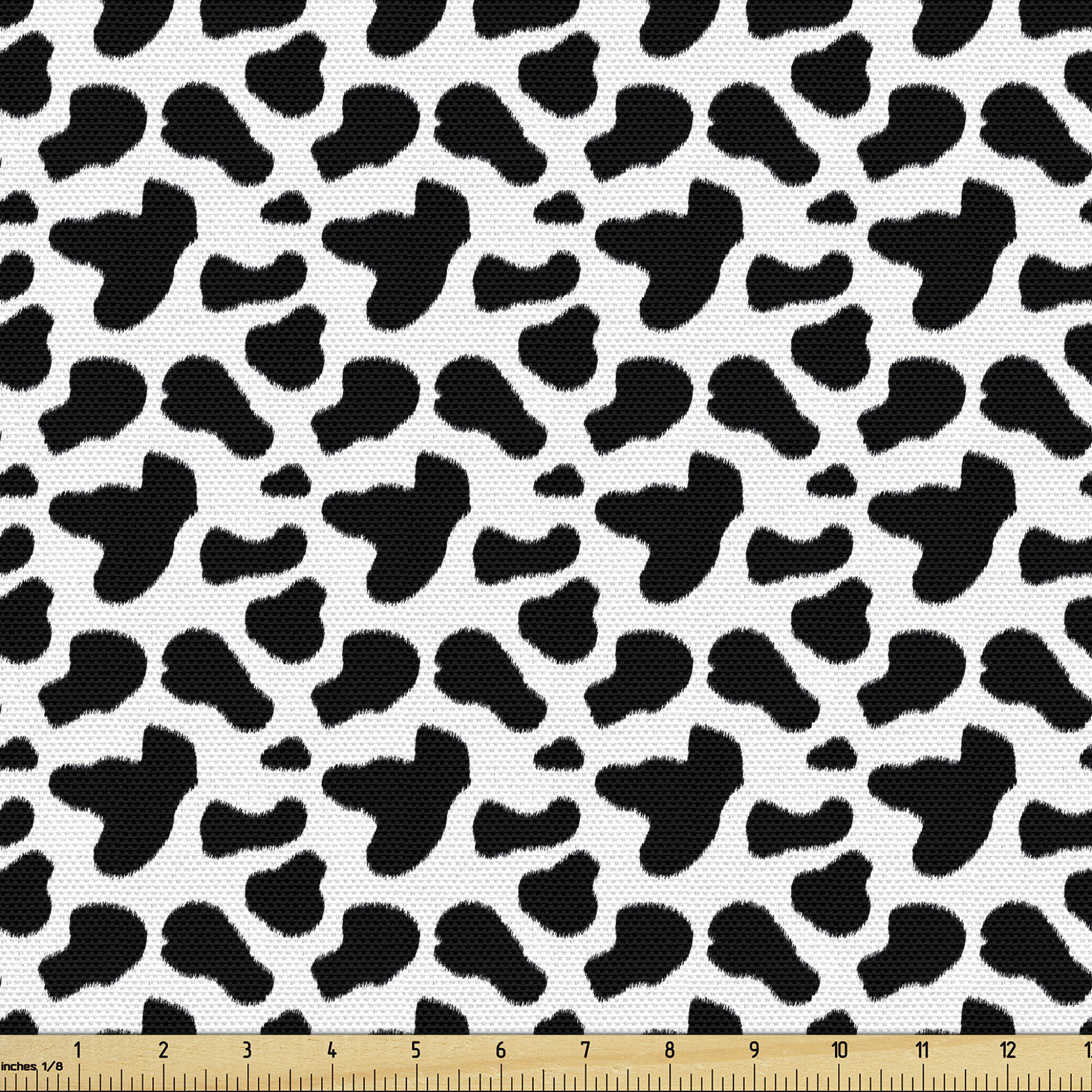 East Urban Home fab_41042_Ambesonne Cow Print Fabric By The Yard, Animal  Hide Pattern Spots Farm Life Cattle Camouflage Animal Skin, Decorative  Fabric For Upholstery And Home Accents, Charcoal Grey White | Wayfair