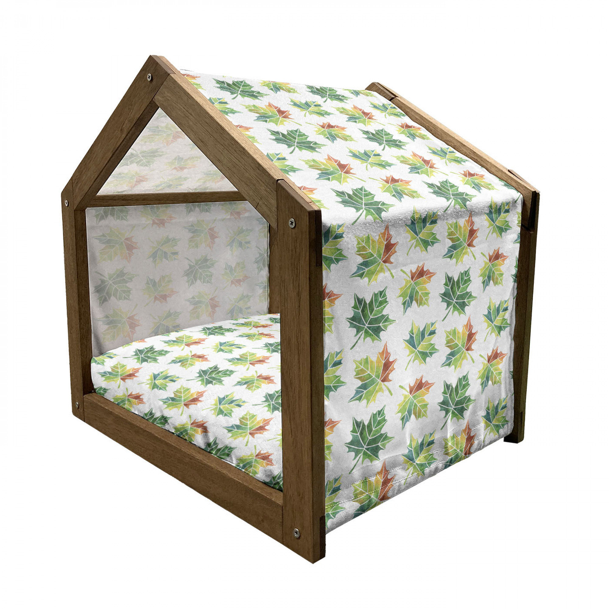 East Urban Home Green Wood Dog House Wayfair