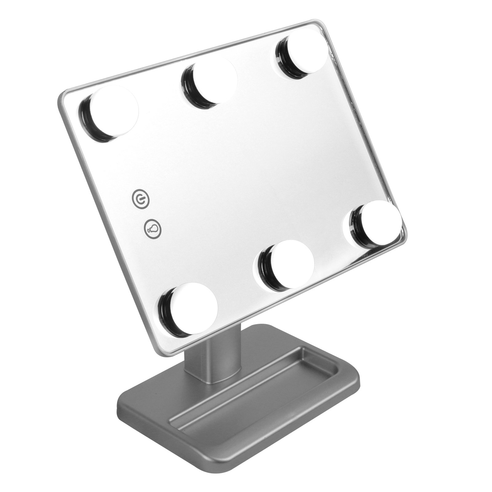 Ebern Designs Markiese Rotate 360 Degrees Tabletop Makeup Mirror with 6