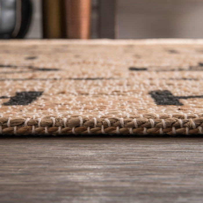 Union Rustic Aliea Handmade Flatweave Natural/Black Rug & Reviews | Wayfair