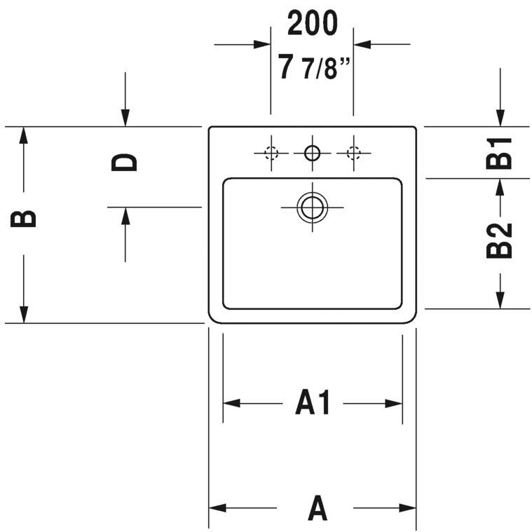 Duravit Vero Ceramic Rectangular Vessel Bathroom Sink with Overflow