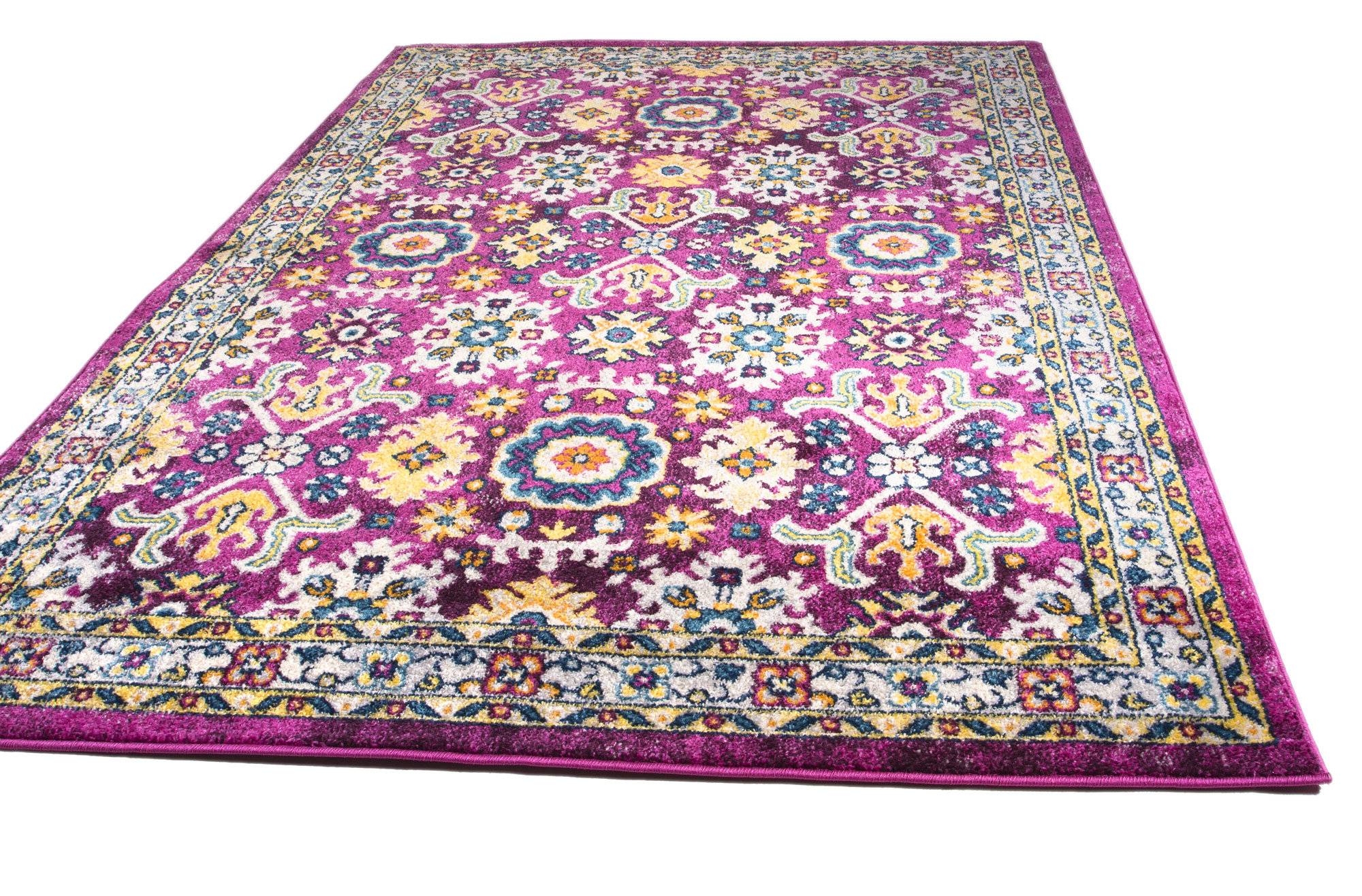 Bungalow Rose Schmid Oriental Pink Area Rug & Reviews Wayfair