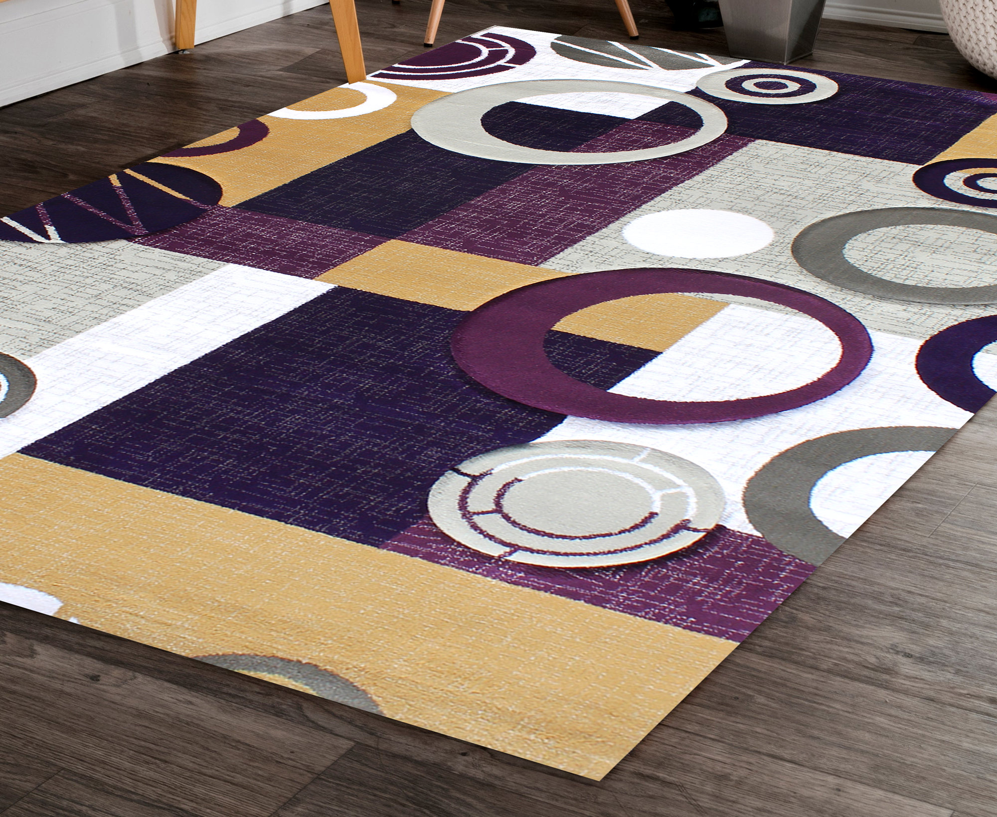 Orren Ellis Jep Abstract Purple Area Rug Wayfair