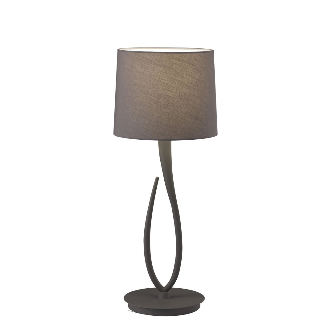 Mantra Lua Switched Large Single Table Lamp in Ash Grey