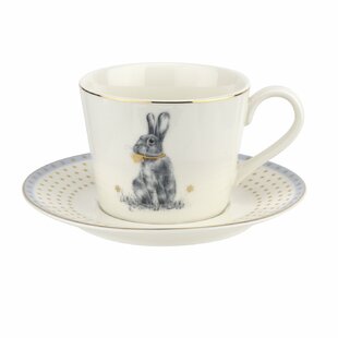 Rabbits chintz bone china 10oz mug Bunnies rabbits bunny rabbits china mug 