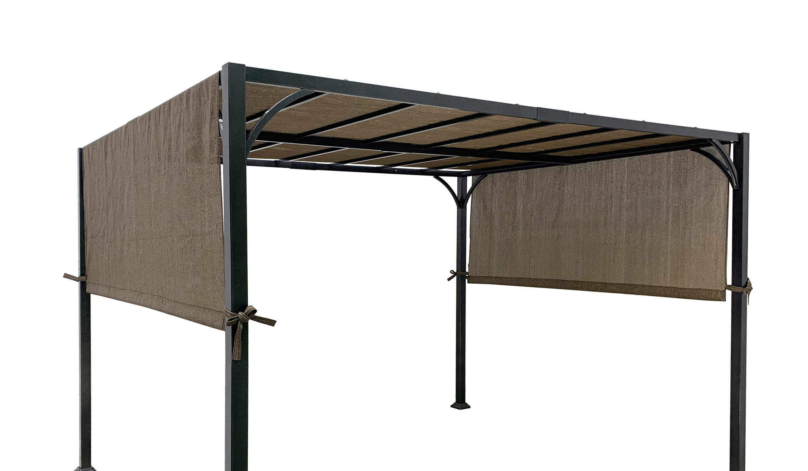 APEX GARDEN PE Pergola Canopy Top for 8 ft. x 10 ft. Pergola - Brown ...