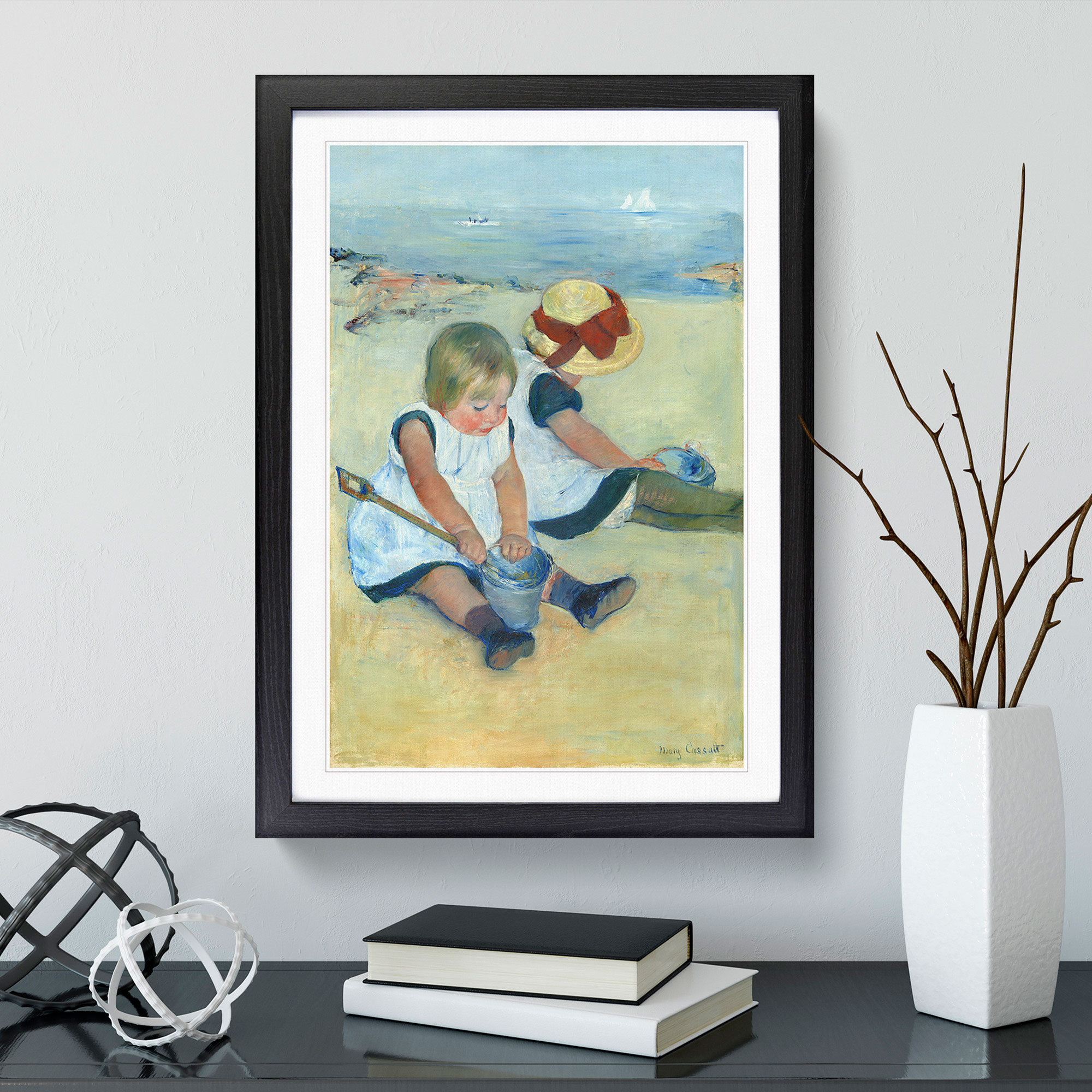 East Urban Home Children Playing on the Beach by Mary Cassatt - Picture ...
