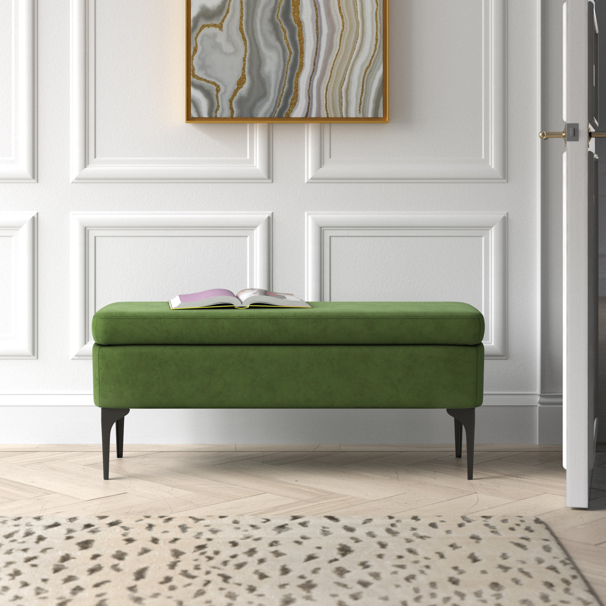 Willa Arlo Interiors Lurmont Upholstered Flip Top Storage Bench
