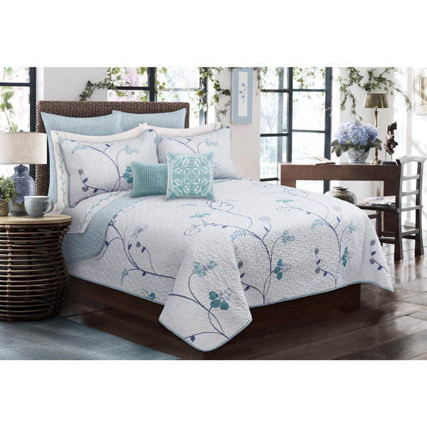Natural Floral Pattern Wisteria Duvets Quilt Covers Sets Reversible Bedding Sets 
