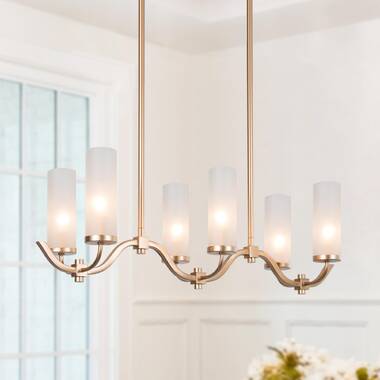 8 10 Lights Candle Arms Pendant Lamp CLEAR GOLDEN K9 Crystal Chandelier 6 