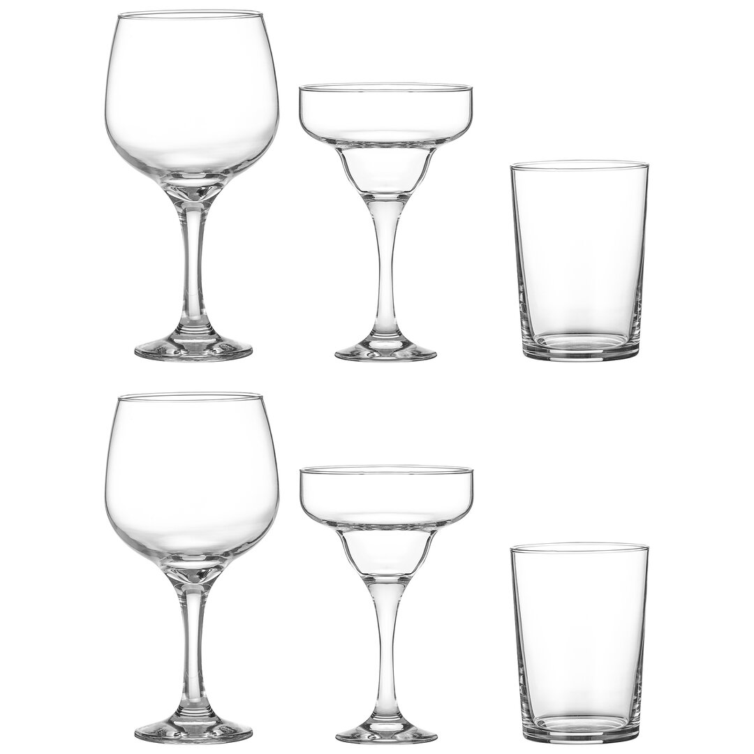 Entertain 6 Piece Assorted Glassware Set 