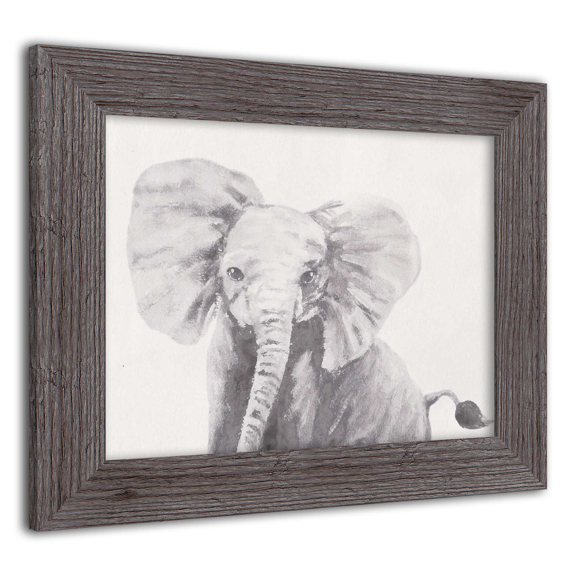 Indigo Safari Baby Elephant Picture Frame Painting Wayfair