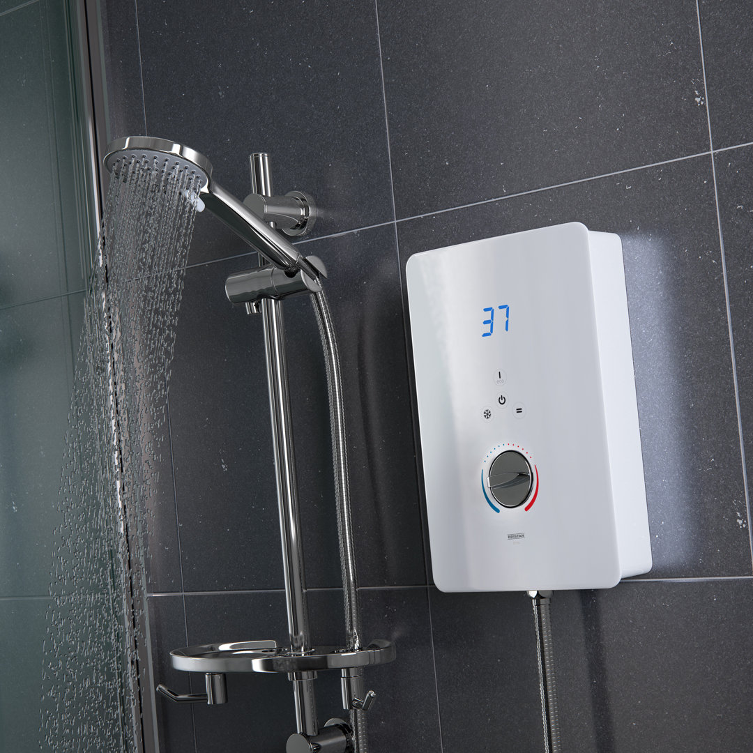 Bristan Elektrisches Duschsystem mit Wandstangen-Duschkopf Bliss