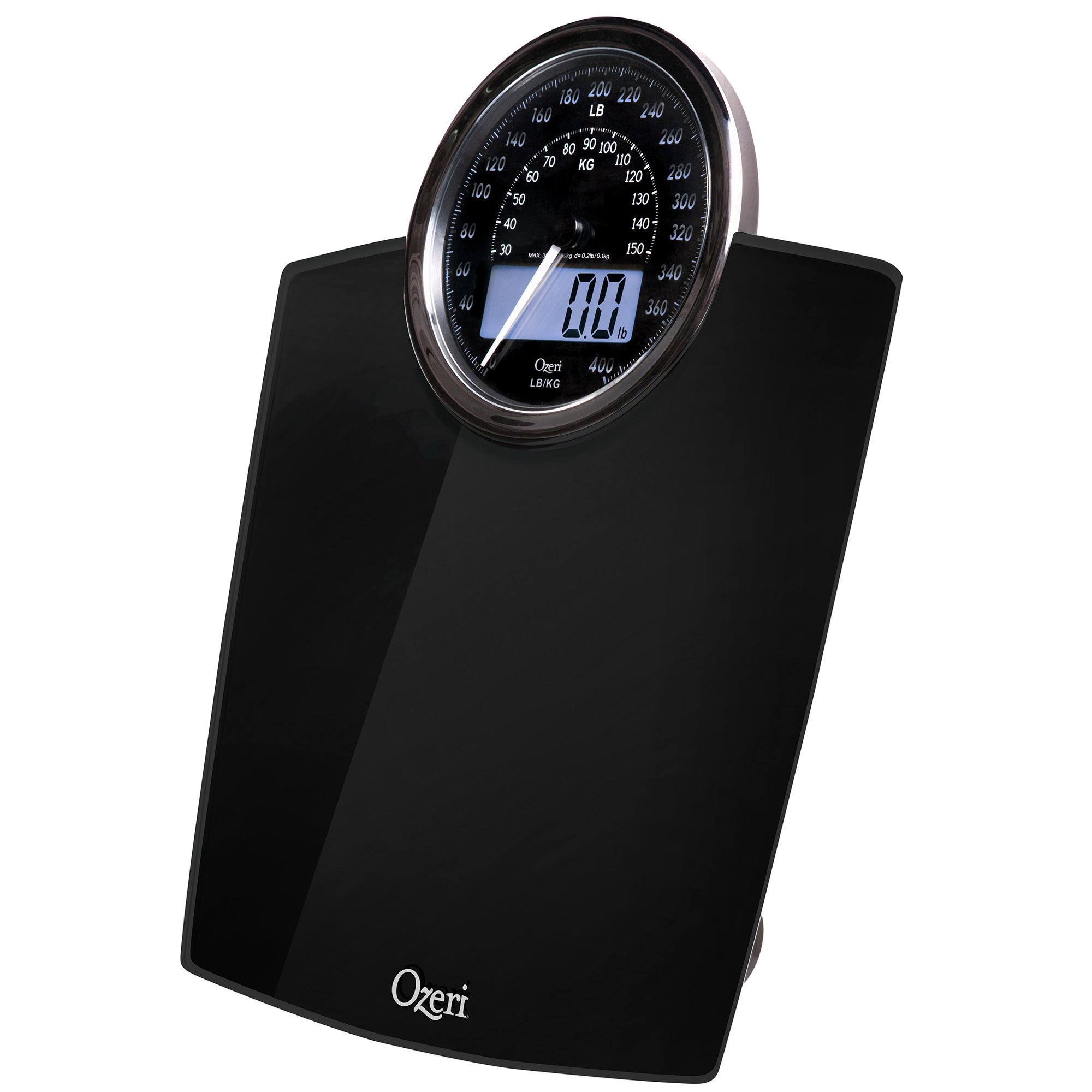Ozeri Rev Digital Bathroom Scale with ElectroMechanical Weight Dial