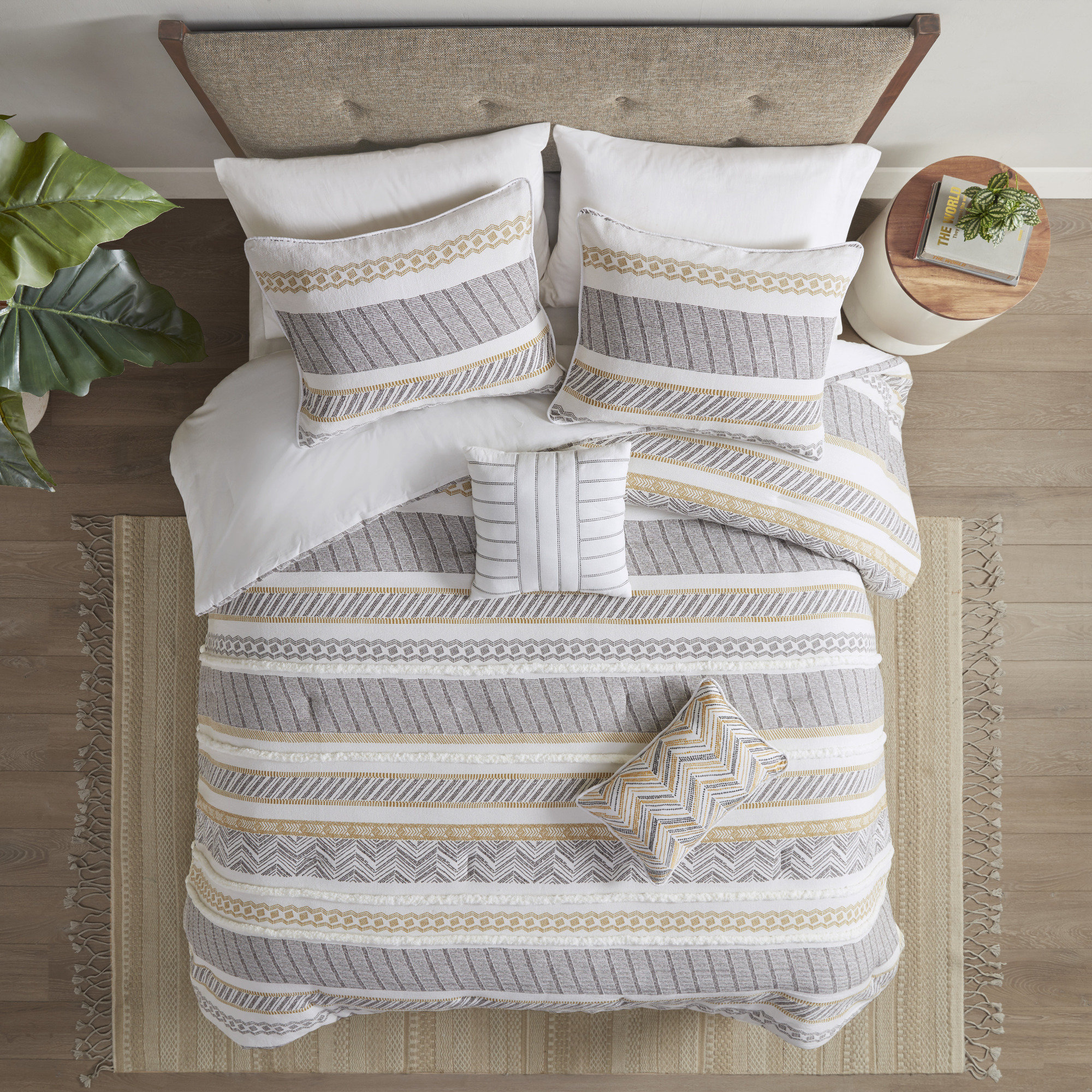 Eckart Cotton Printed Comforter Langley Street Size: Queen Comforter + 2 Shams + 2 Pillows
